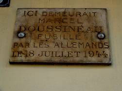 Plaque Doussineau Marcel
