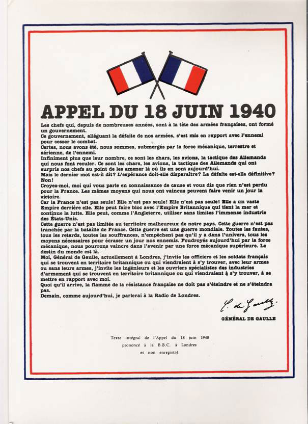 Déclaration du 18 juin 1940
